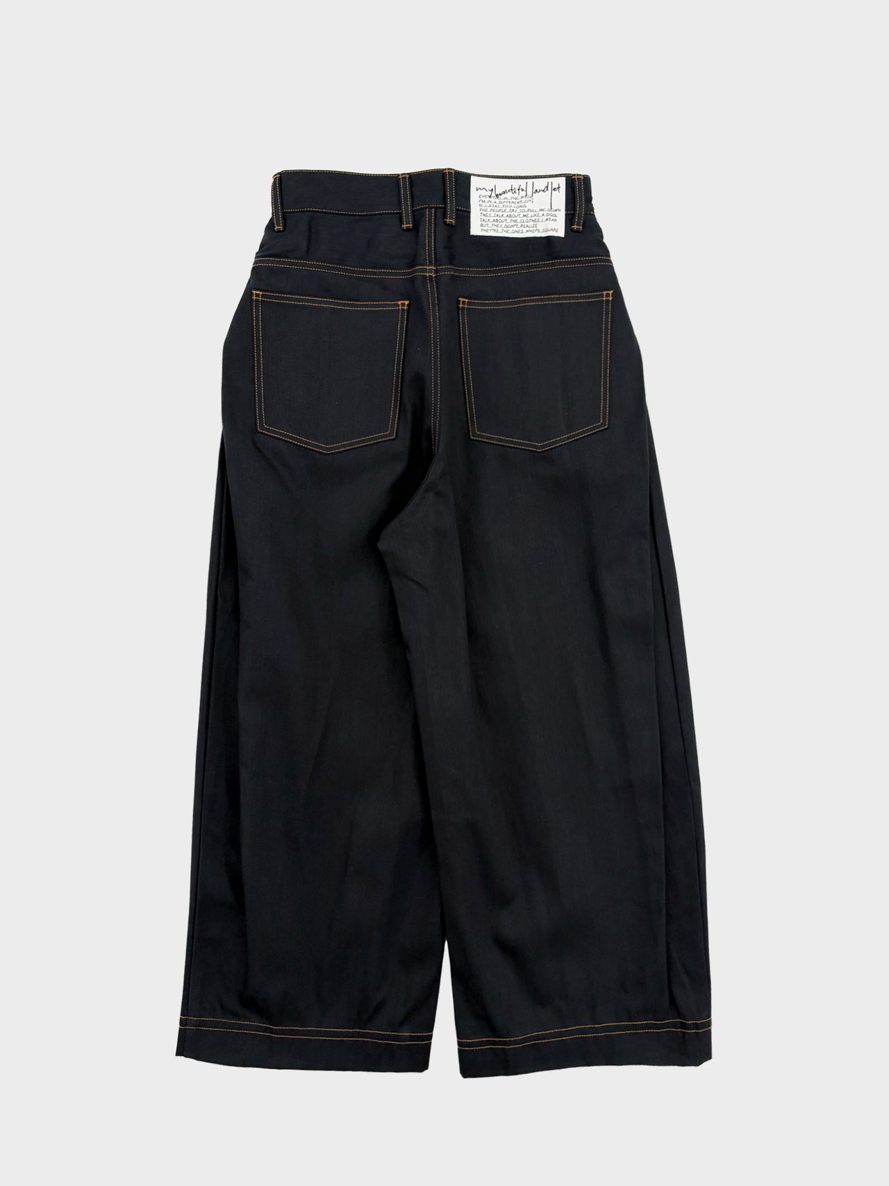 my beautiful landlet / RIGID DENIM PANTS (BLACK)