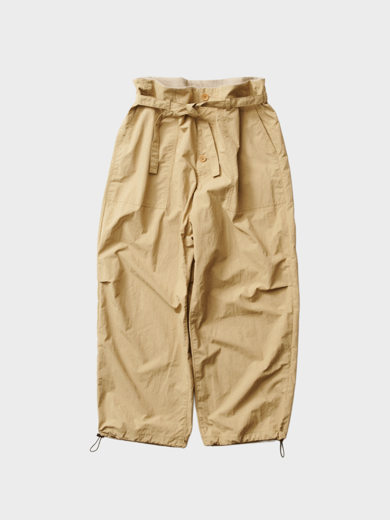 DIGAWEL / HIGH-WAISTED PANTS (BEIGE)
