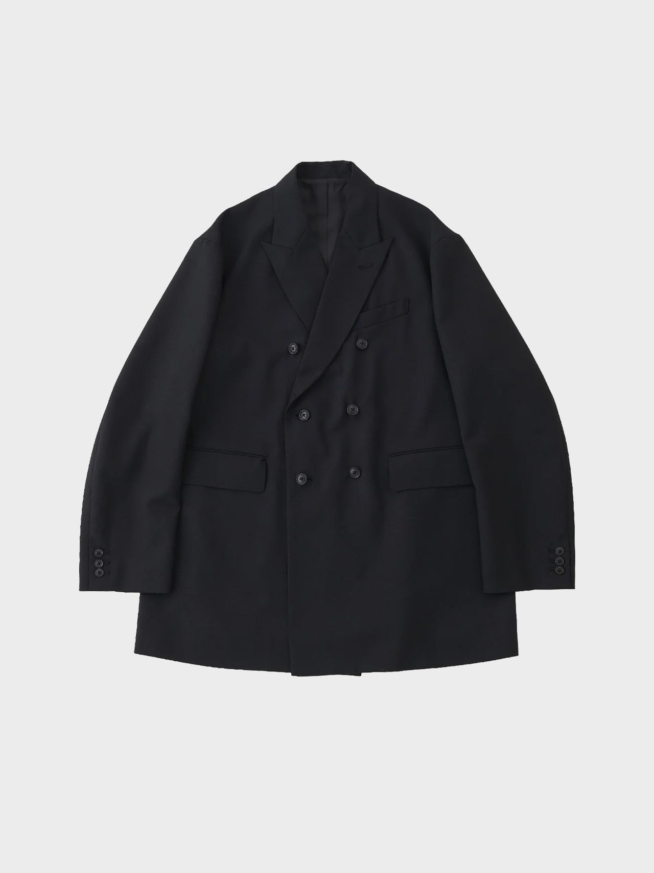URU / DOUBLE BREASTED JACKET (BLACK)