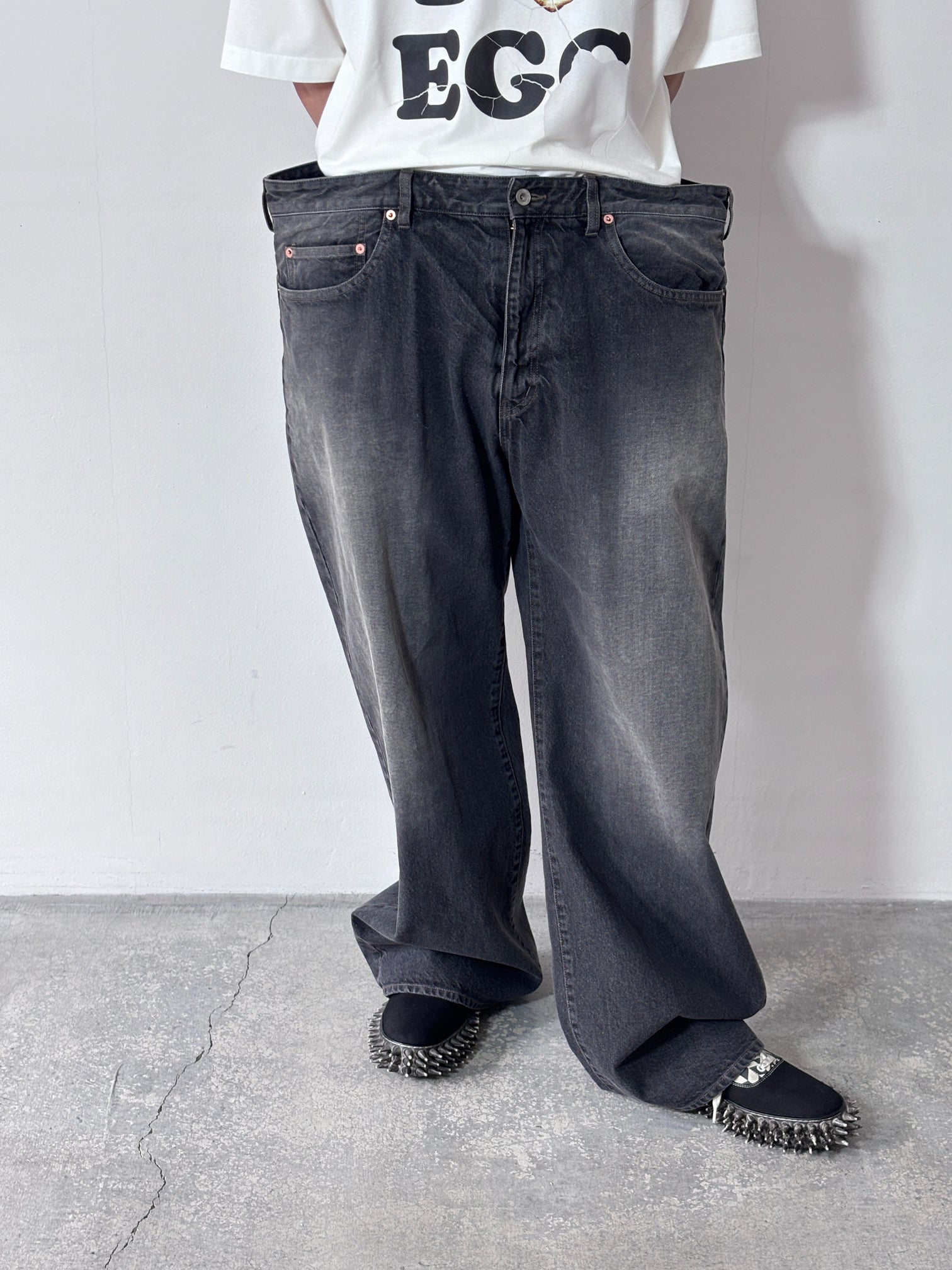 doublet / FLOATING WAIST DENIM PANTS (BLACK)