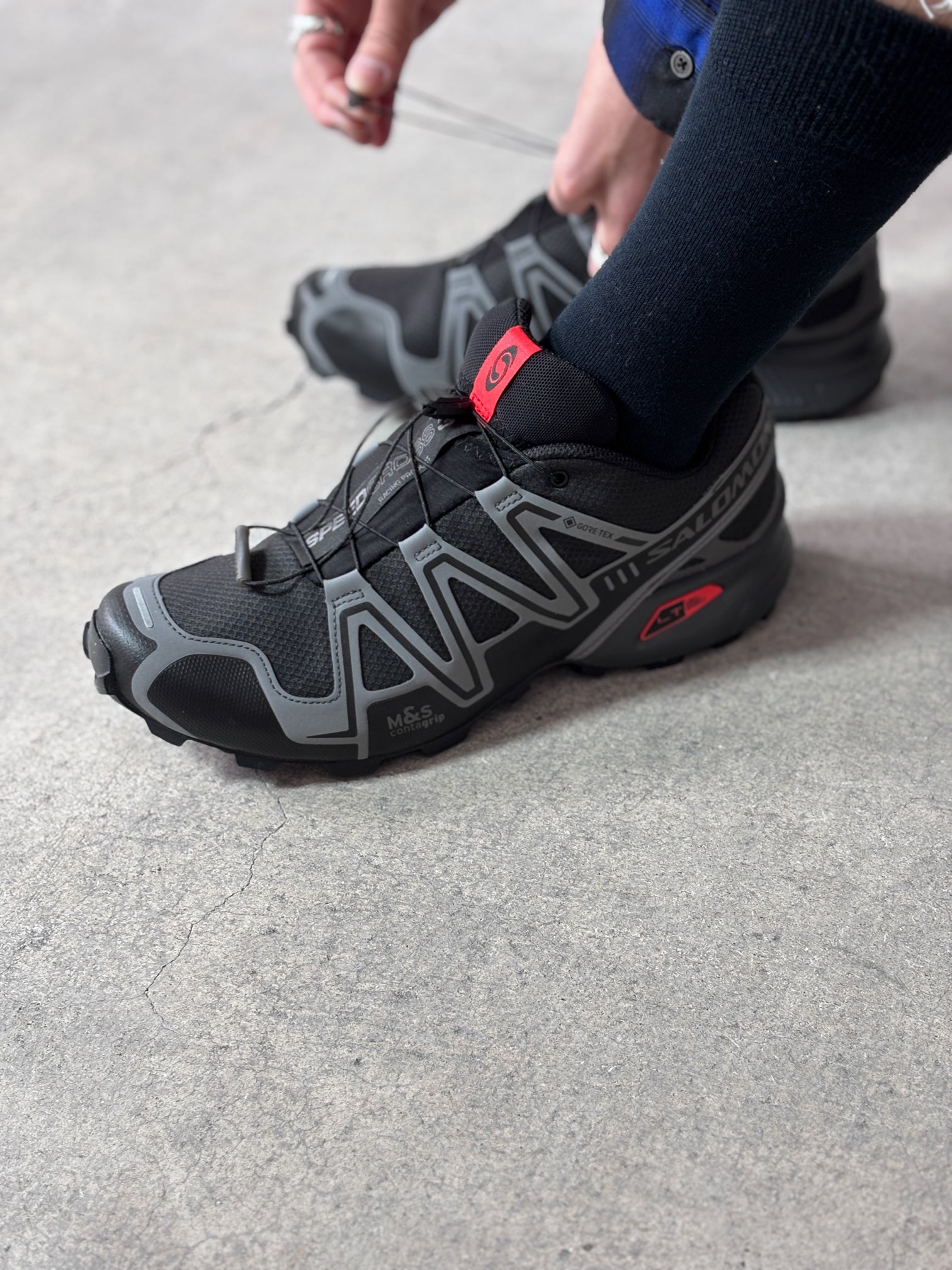SALOMON / SPEEDCROSS 3 GTX (BLACK / ASPHALT / FLAME SCARLET)