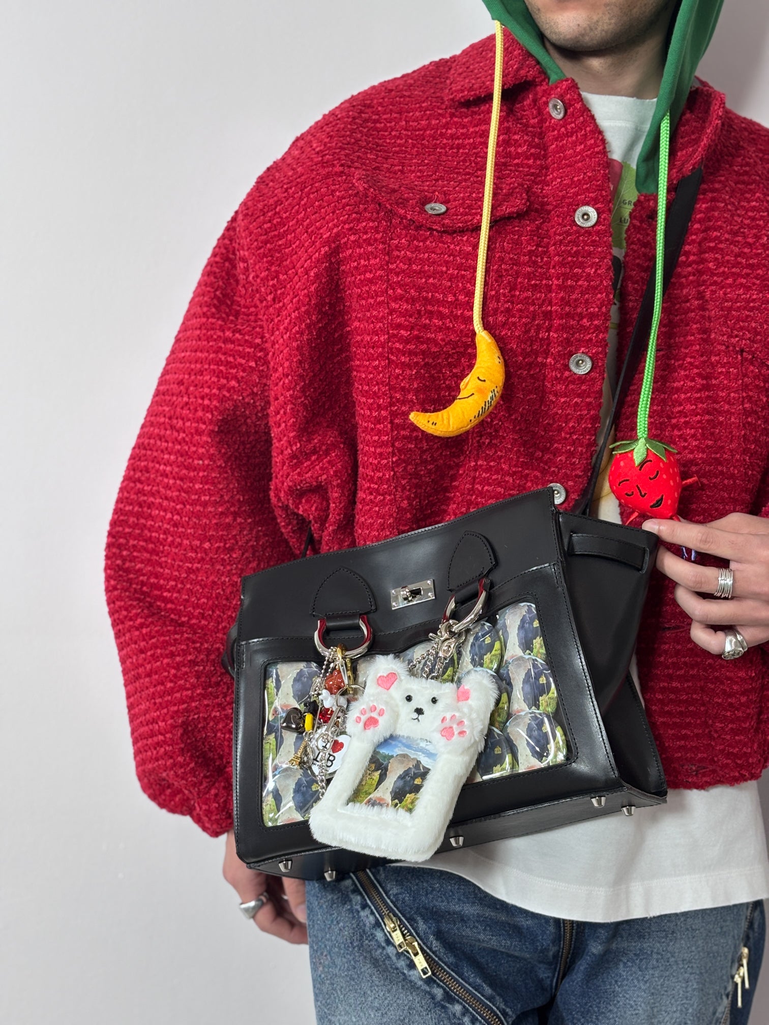 doublet / LEATHER“ITA”SHOULDER BAG (BLACK)