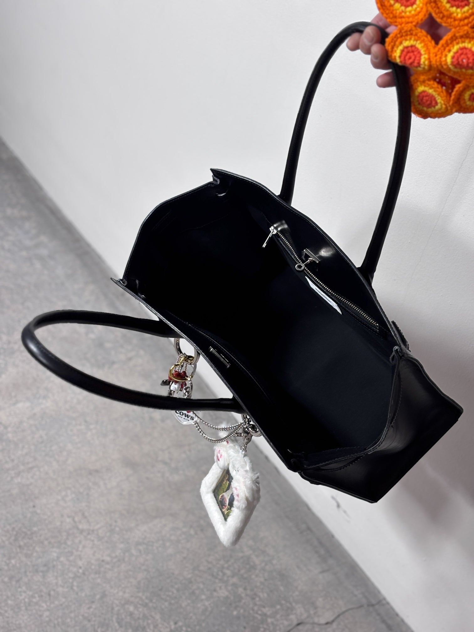 doublet / LEATHER“ITA”BAG (BLACK)