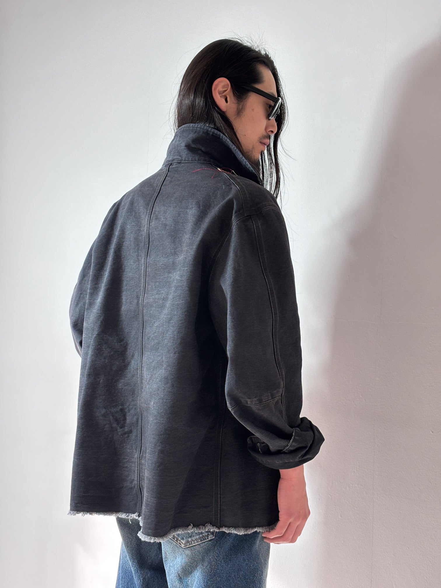 doublet / VEGETABLE EMBROIDERY WORK JACKET (BLACK)