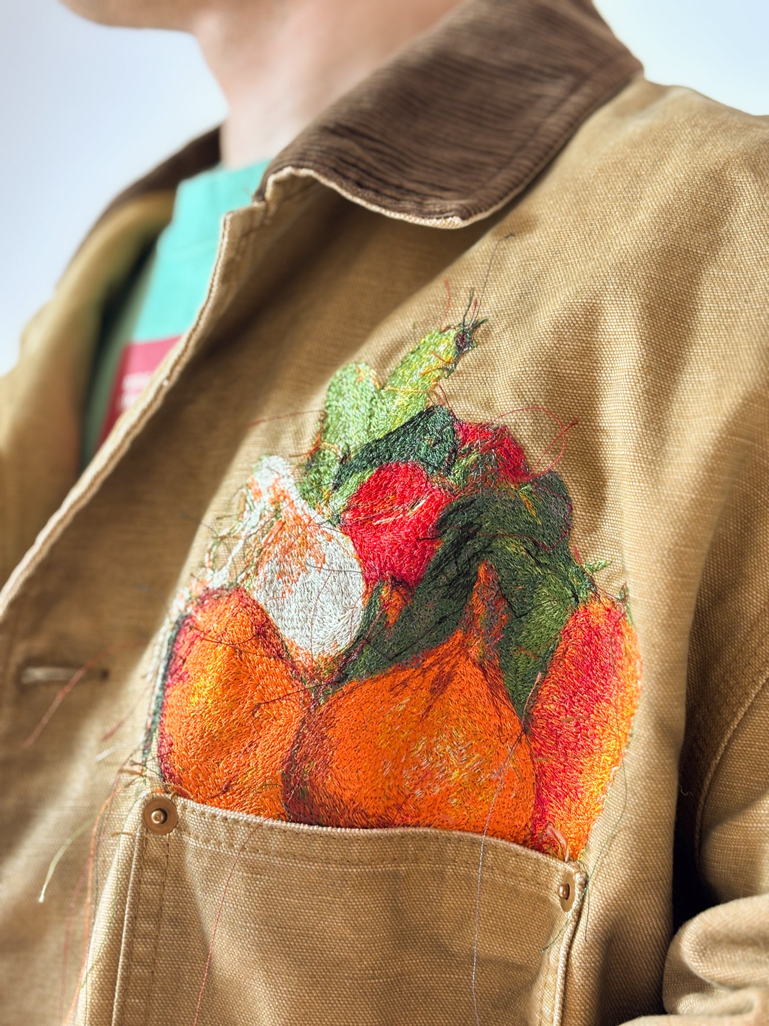 doublet / VEGETABLE EMBROIDERY WORK JACKET (BEIGE)