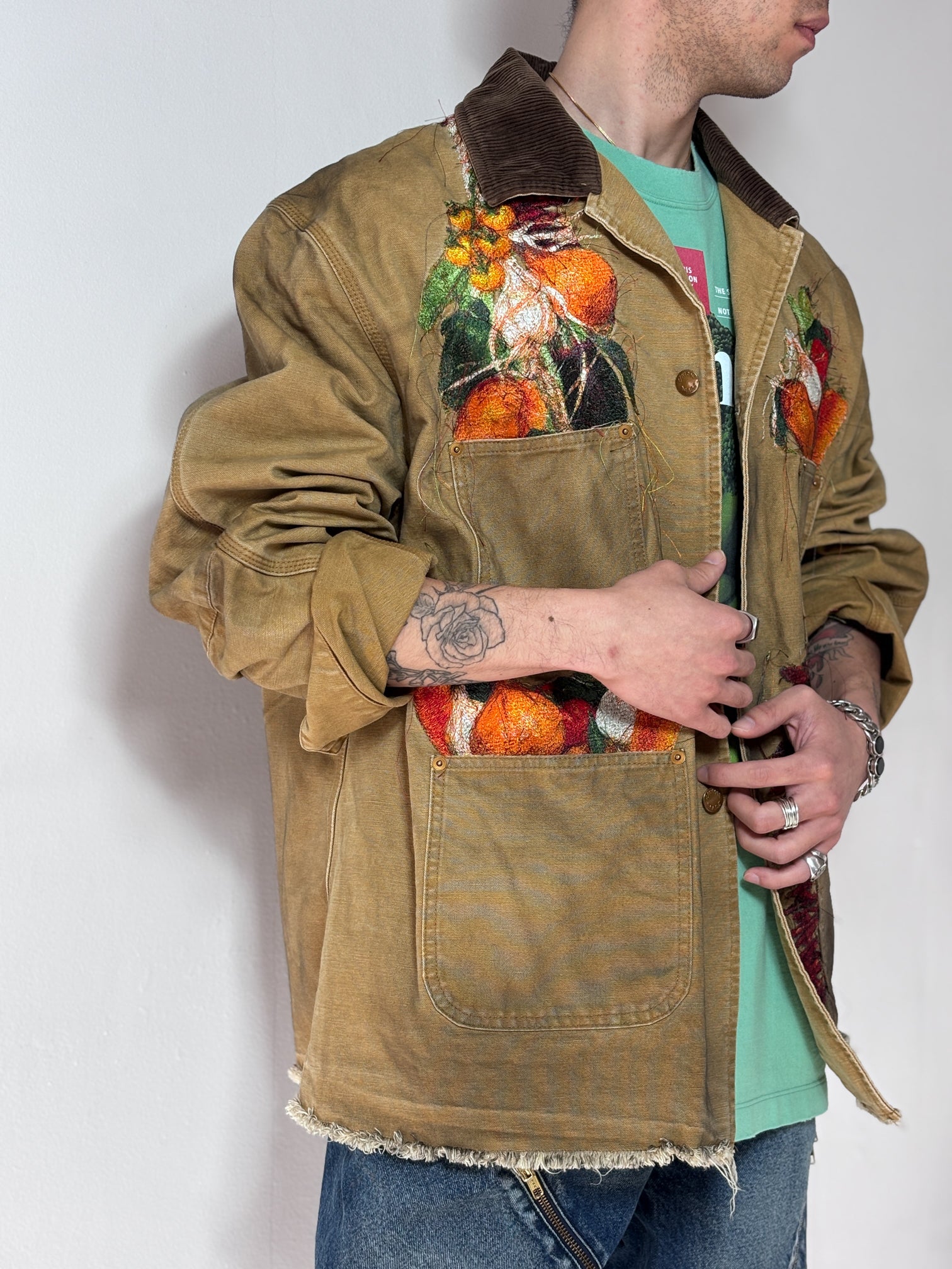 doublet / VEGETABLE EMBROIDERY WORK JACKET (BEIGE)