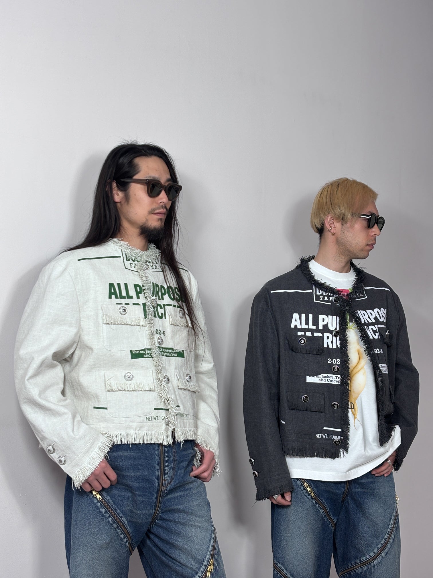 doublet / SANDBAG TWEED JACKET (BLACK)