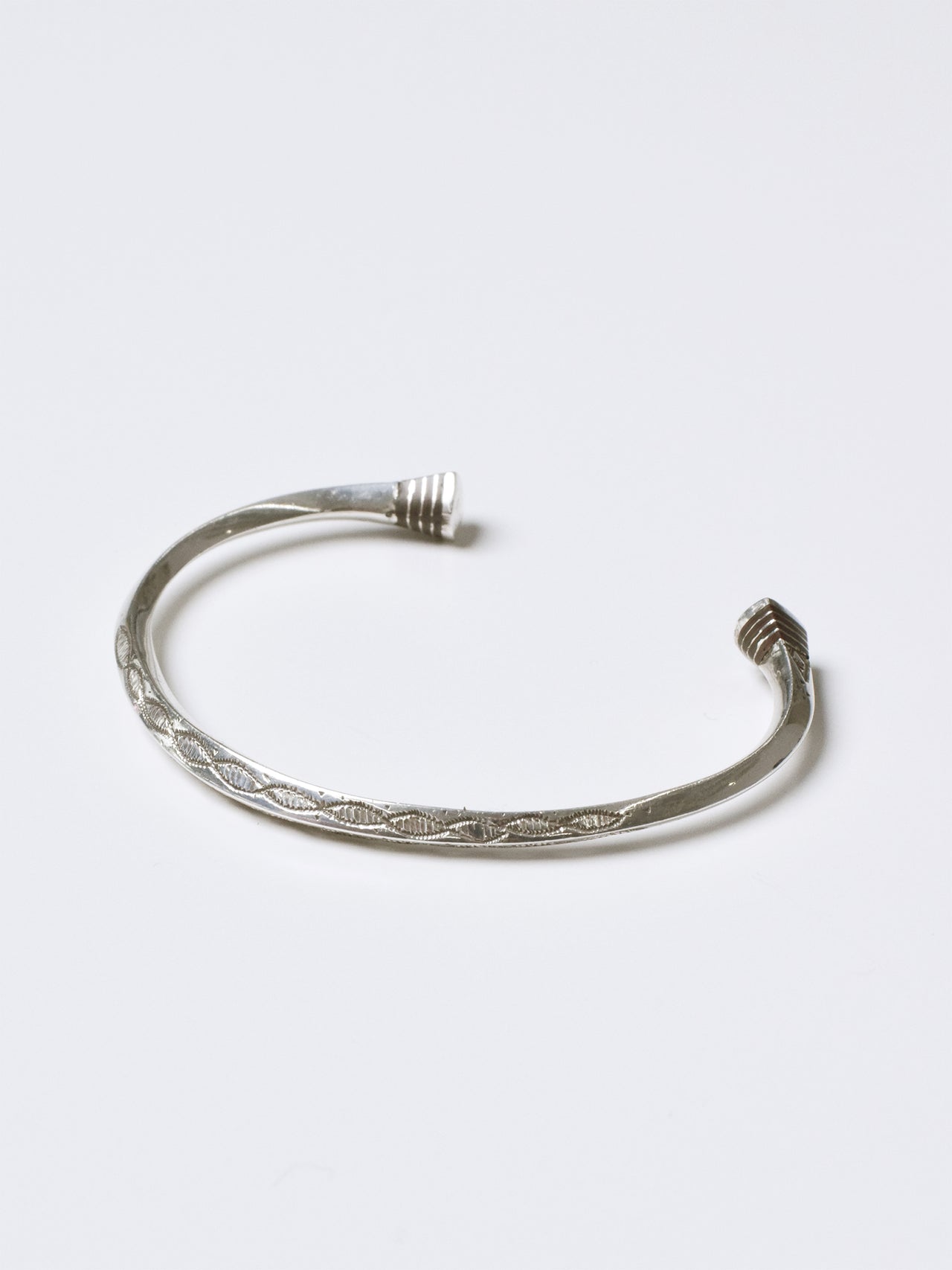 Touareg Silver / EBONY WOOD BANGLE