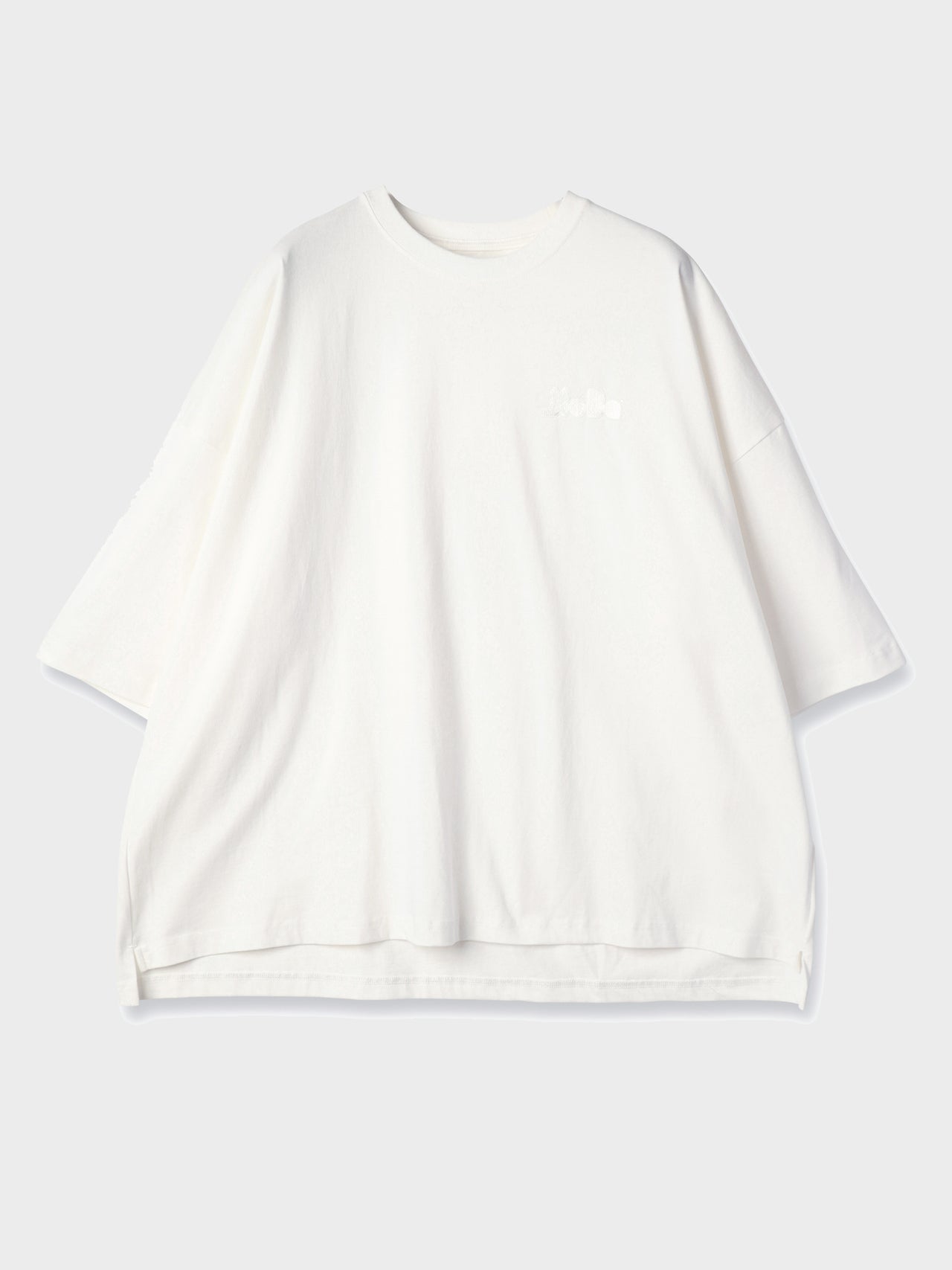 JieDa / EMBROIDERY BIG TEE (WHITE)