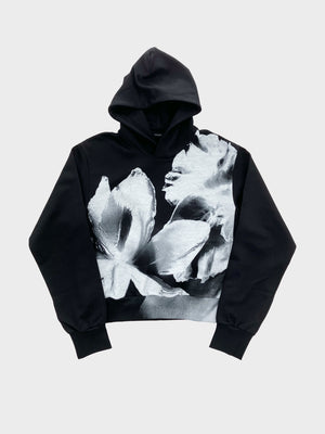 TAAKK / FLOWER PRINT HOODIE (BLACK)