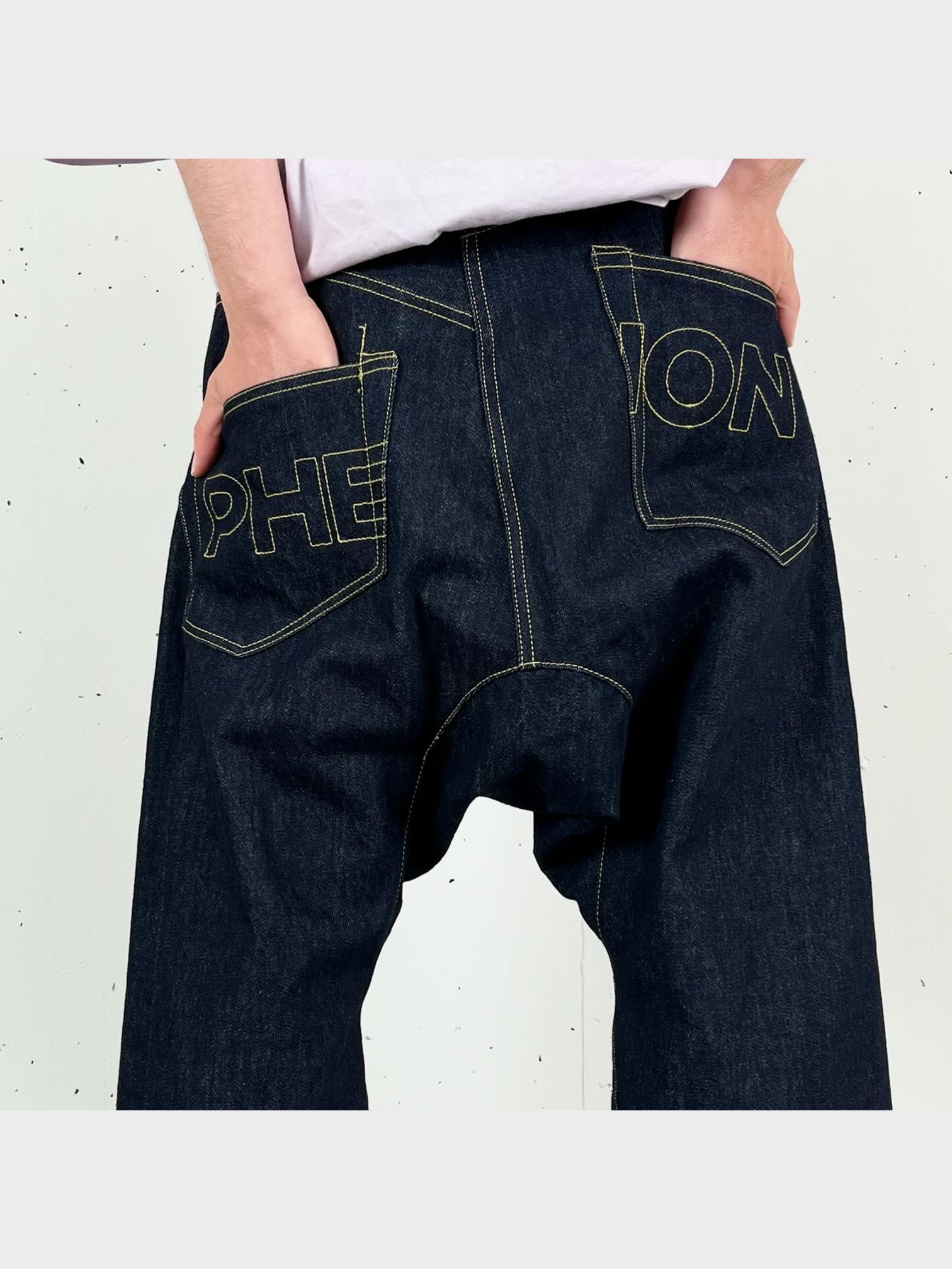 PHENOMENON by FUMITO GANRYU / GRAFFITI 5 POCKET SARROUEL PANTS (INDIGO