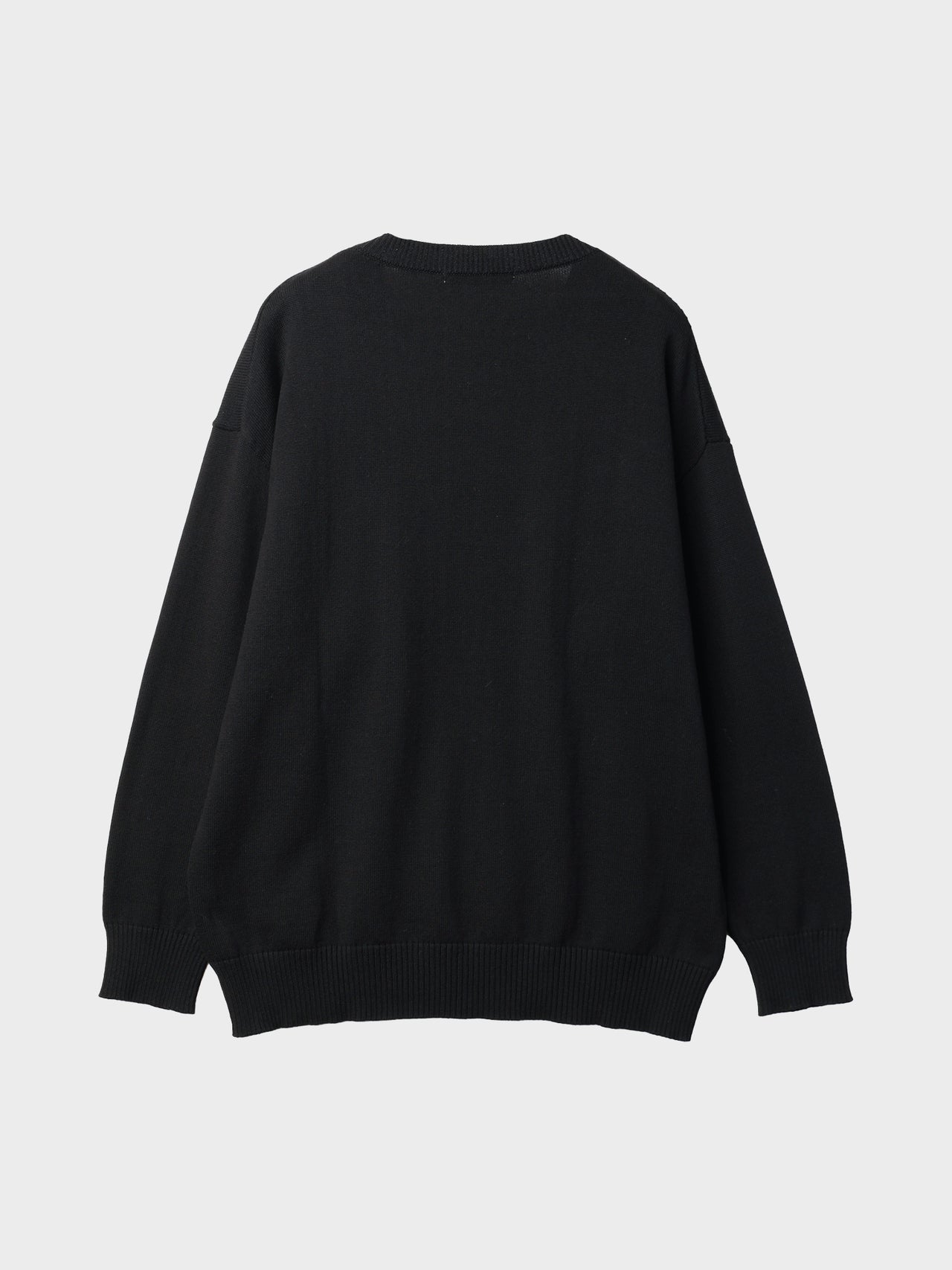 JieDa / HOLE CREW KNIT (BLACK)