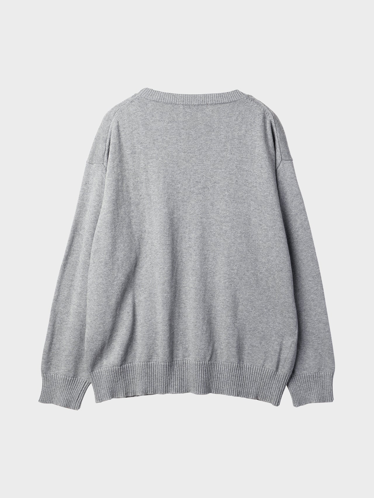 JieDa / HOLE CREW KNIT (GRAY)