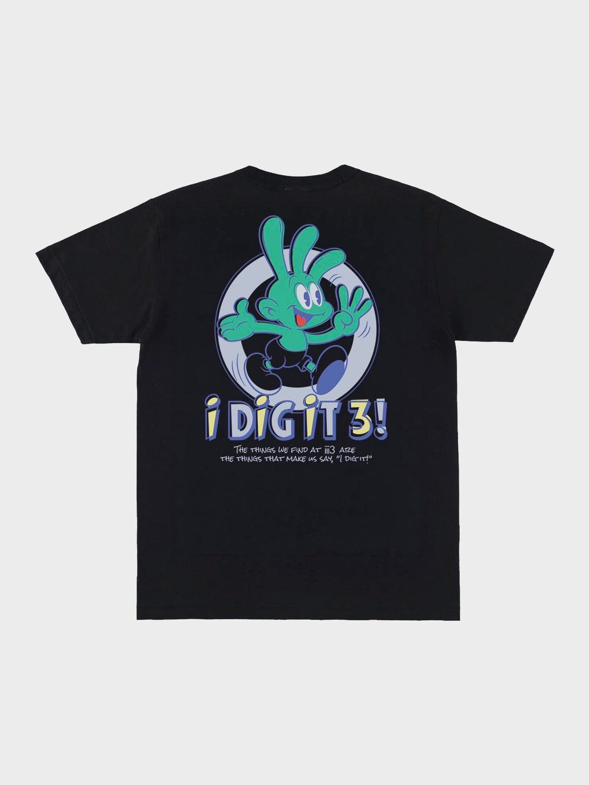 HELS × iii3 / i DiG iT 3! T-SHIRT(16th Anniversary Limited)(BLACK×SKYBLUE×GREEN)