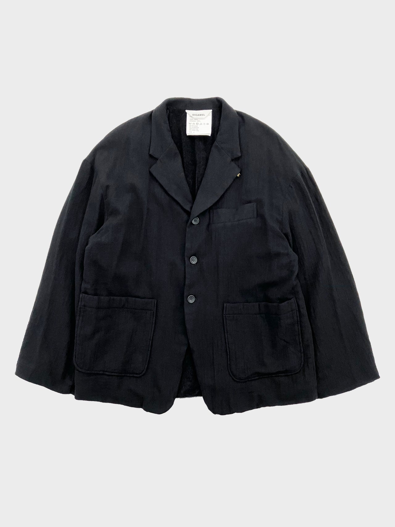 DIGAWEL / GARMENT WASH JACKET (BLACK)