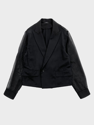 TAAKK / TRANSPARENT JACKET SHIRT (BLACK)