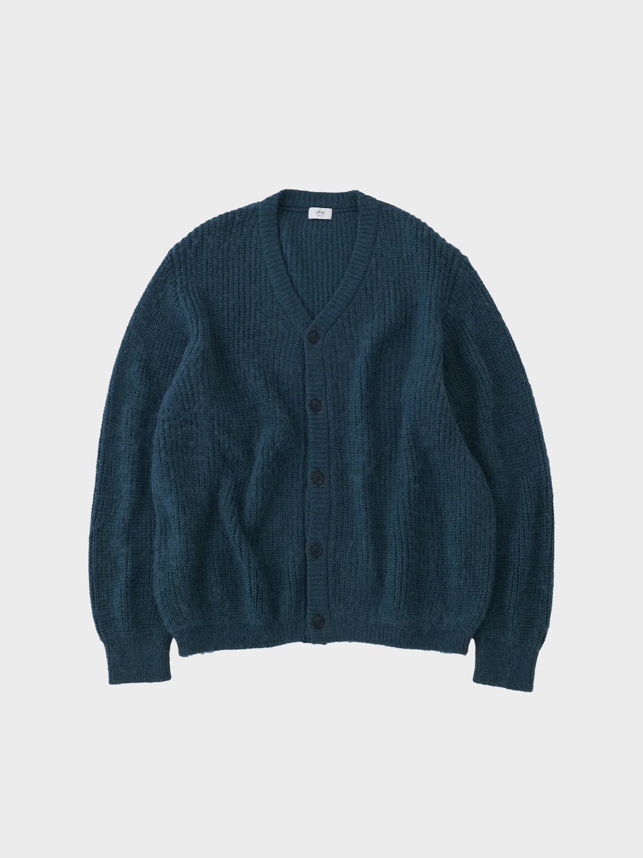 URU / KNIT CARDIGAN (D.GREEN)