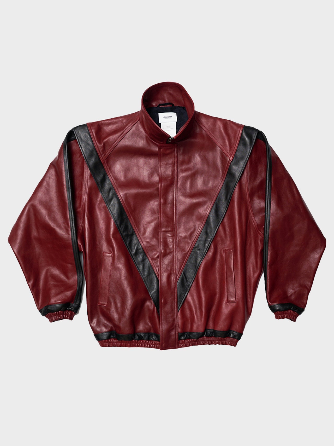 doublet / LEATHER TRACK JACKET (RED)