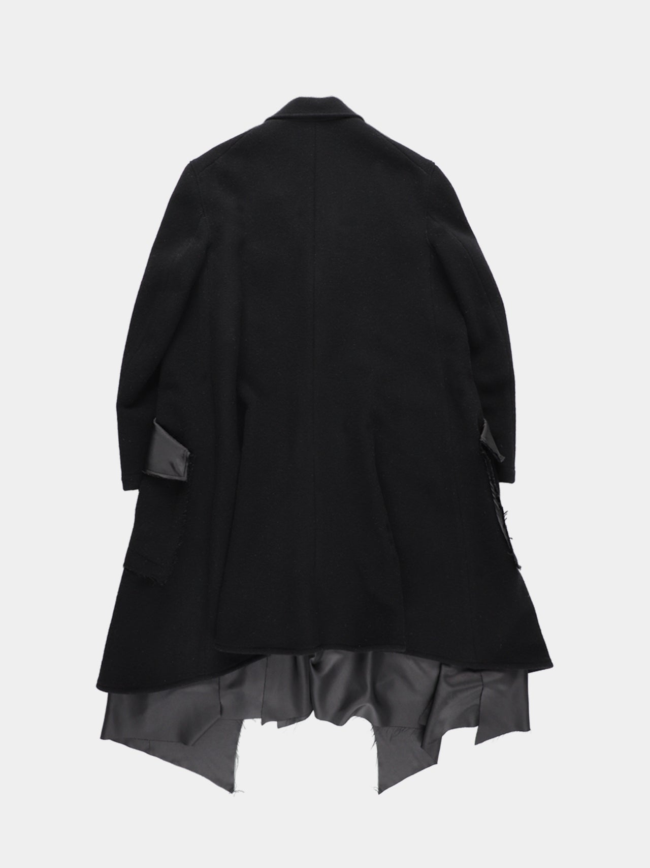 Sulvam / LONG BROKEN COAT (BLACK)