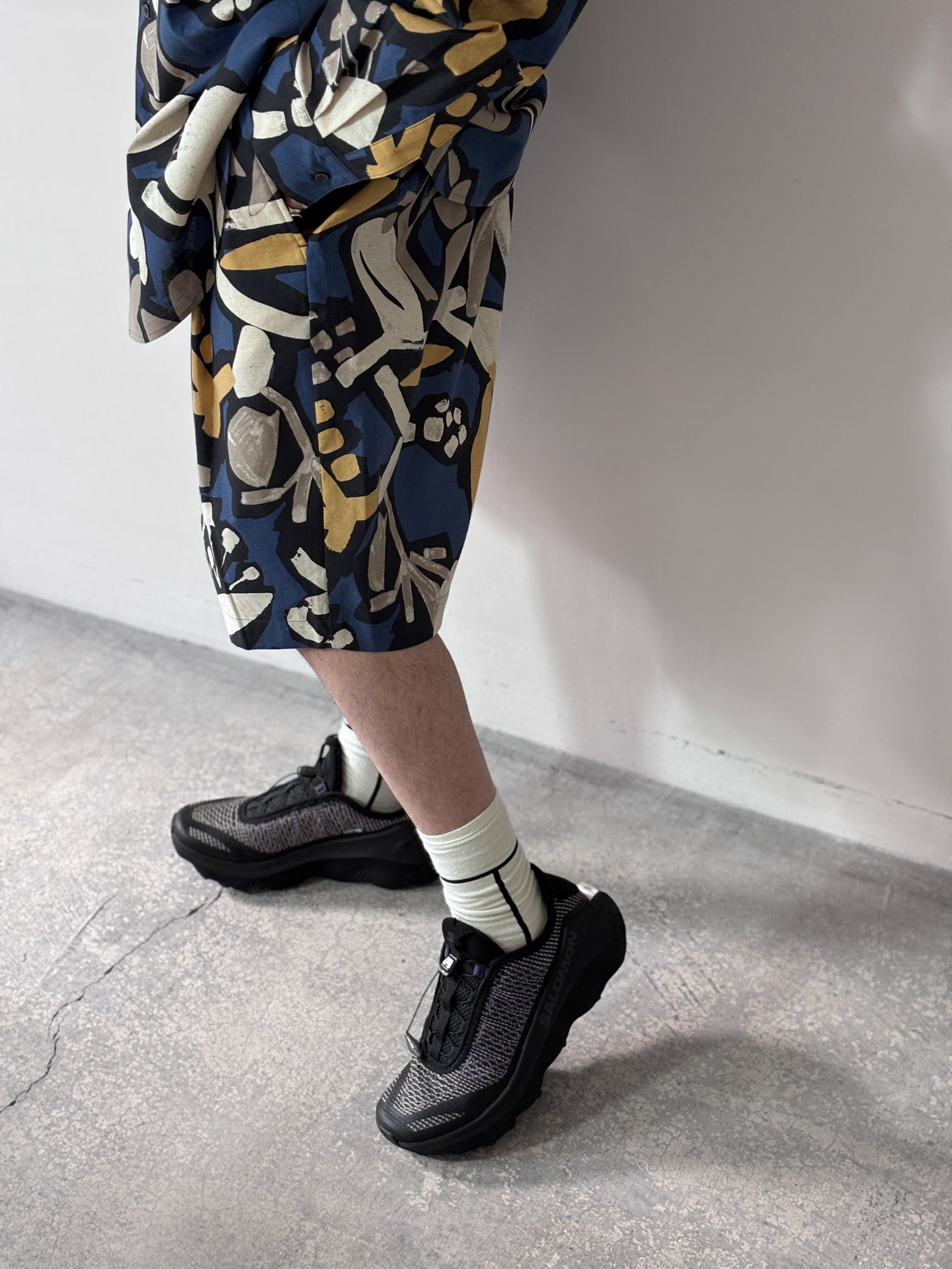 30%OFF】my beautiful landlet / FLORAL PIGMENT PRINT WIDE SHORT PANTS (