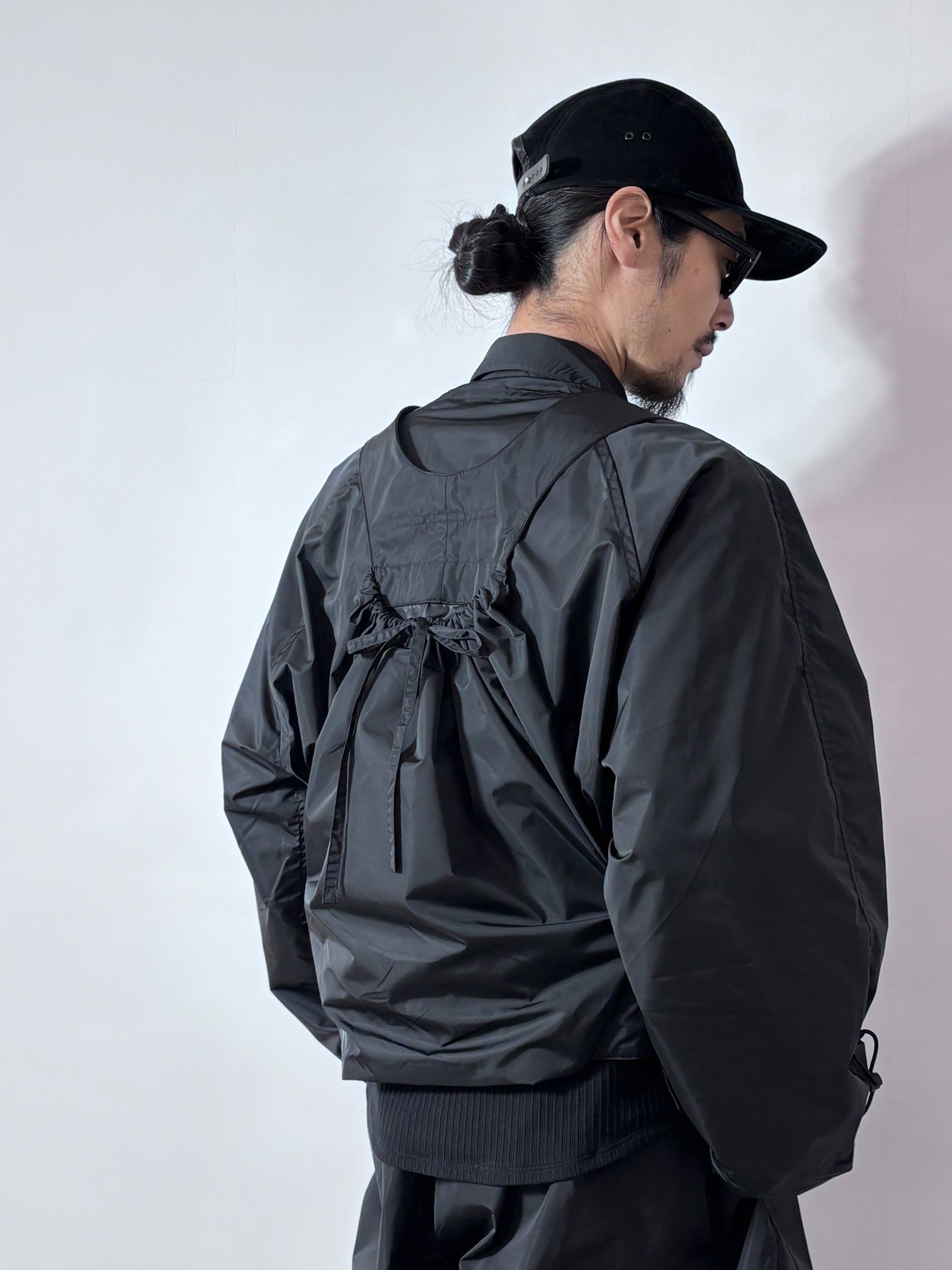 my beautiful landlet / NYLON TAFFETA WATER PROOF BAG VEST (BLACK)