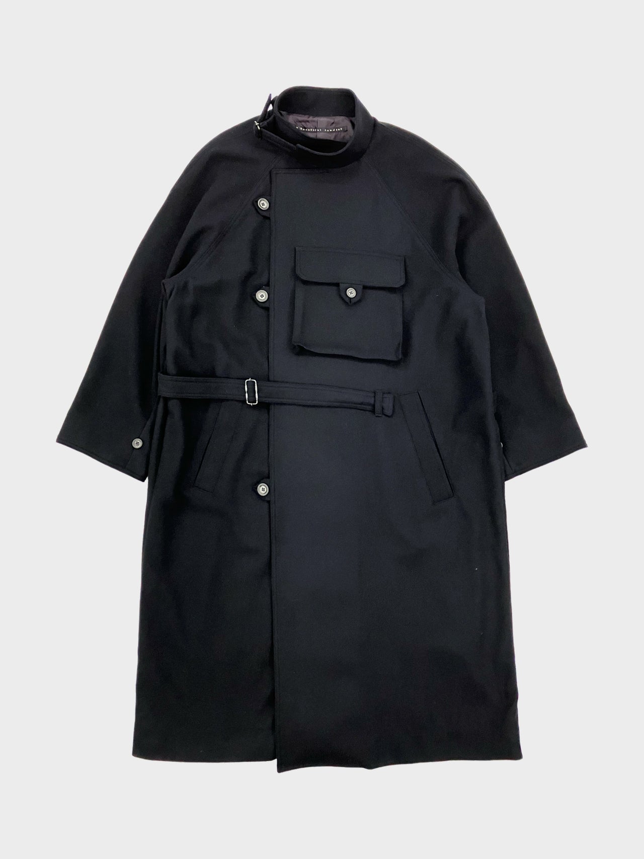 my beautiful landlet / MELTON MOTORCYCLE COAT (BLACK)