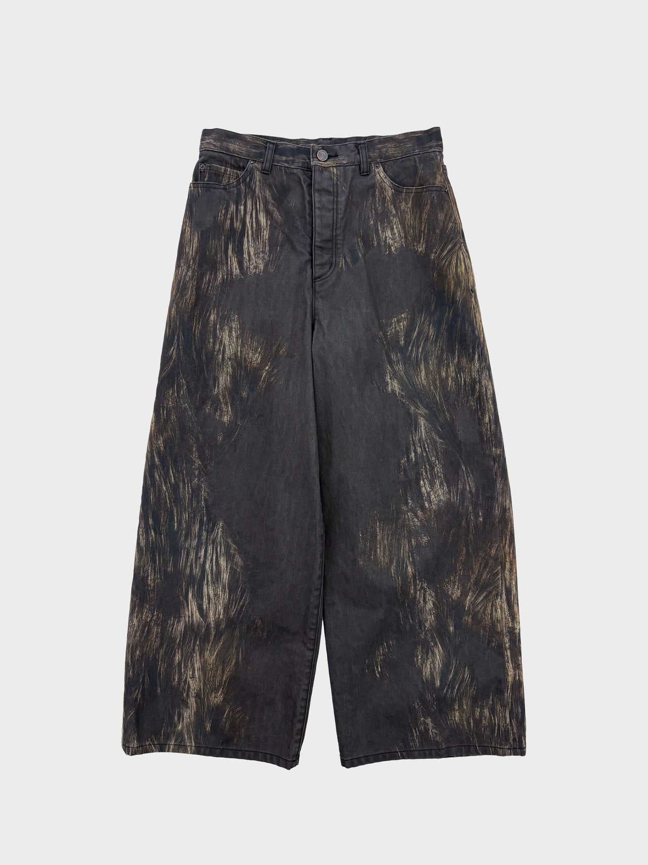 TAAKK / MIXTURE DENIM WIDE 5-POCKET PANTS (FUR)
