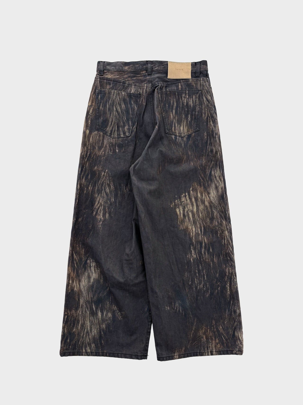 TAAKK / MIXTURE DENIM WIDE 5-POCKET PANTS (FUR)