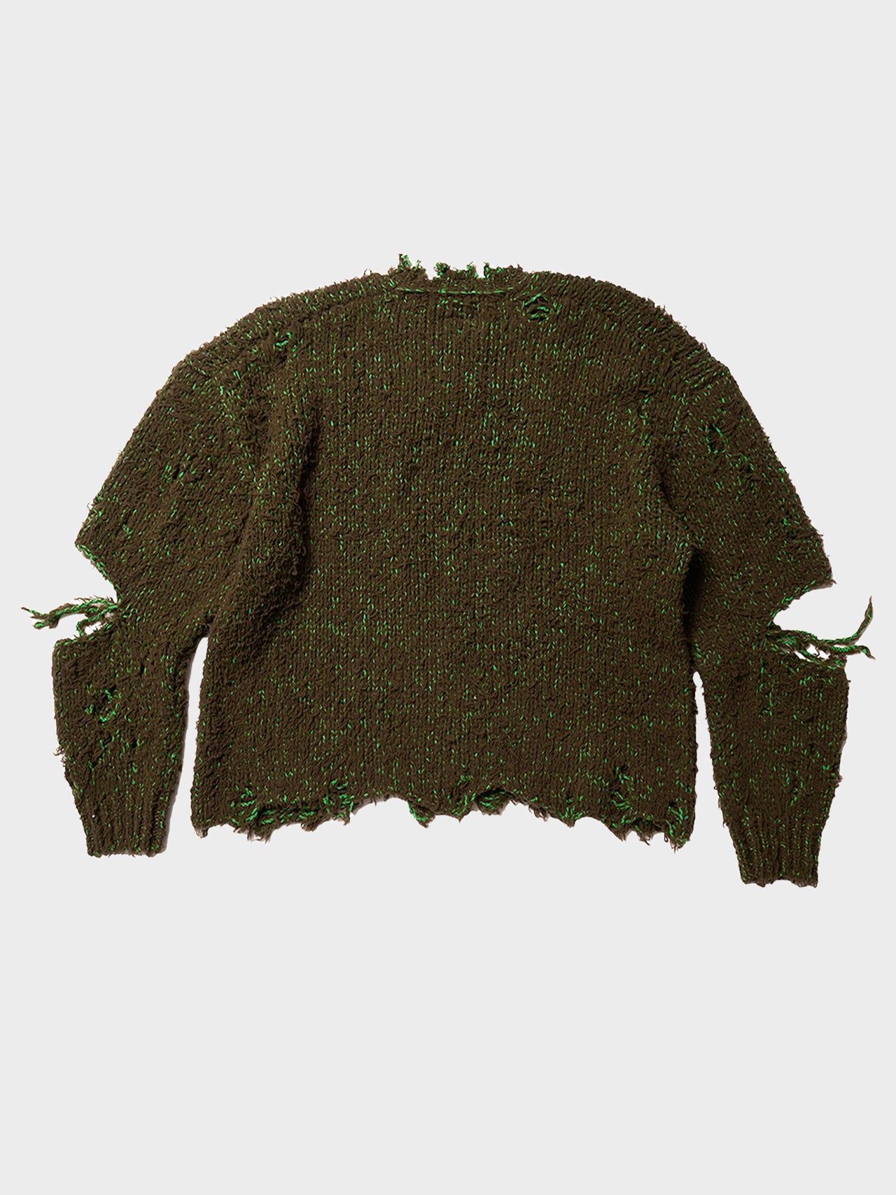 doublet / OVERSIZED DAMAGED KNITWEAR (KHAKI)