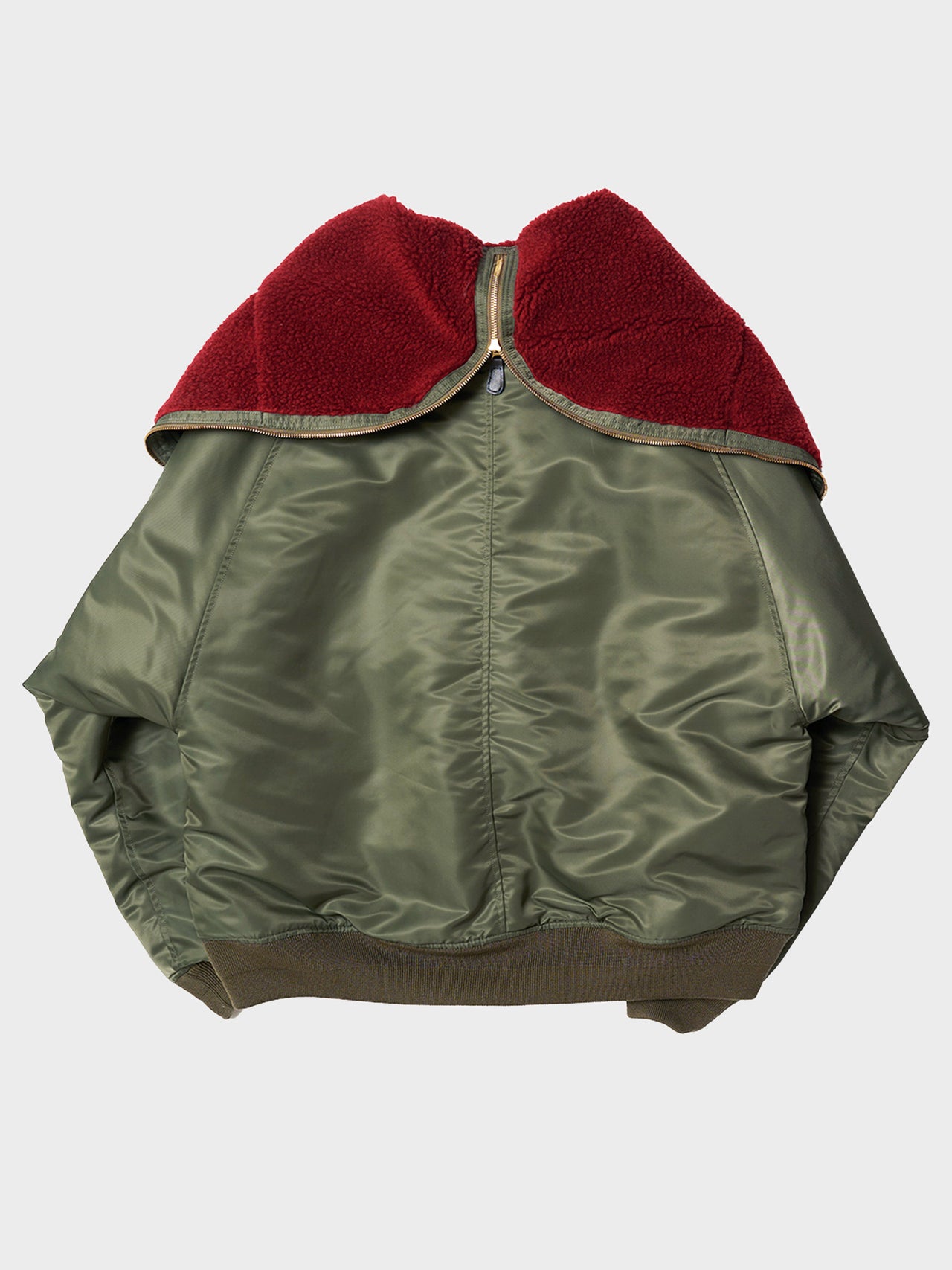 doublet / PETAL MOUTH HOOD BOMBER JACKET (KHAKI)