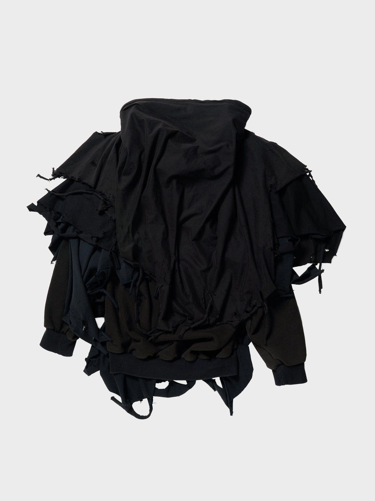 doublet / PHANTOM FRAYED HOODIE (BLACK)