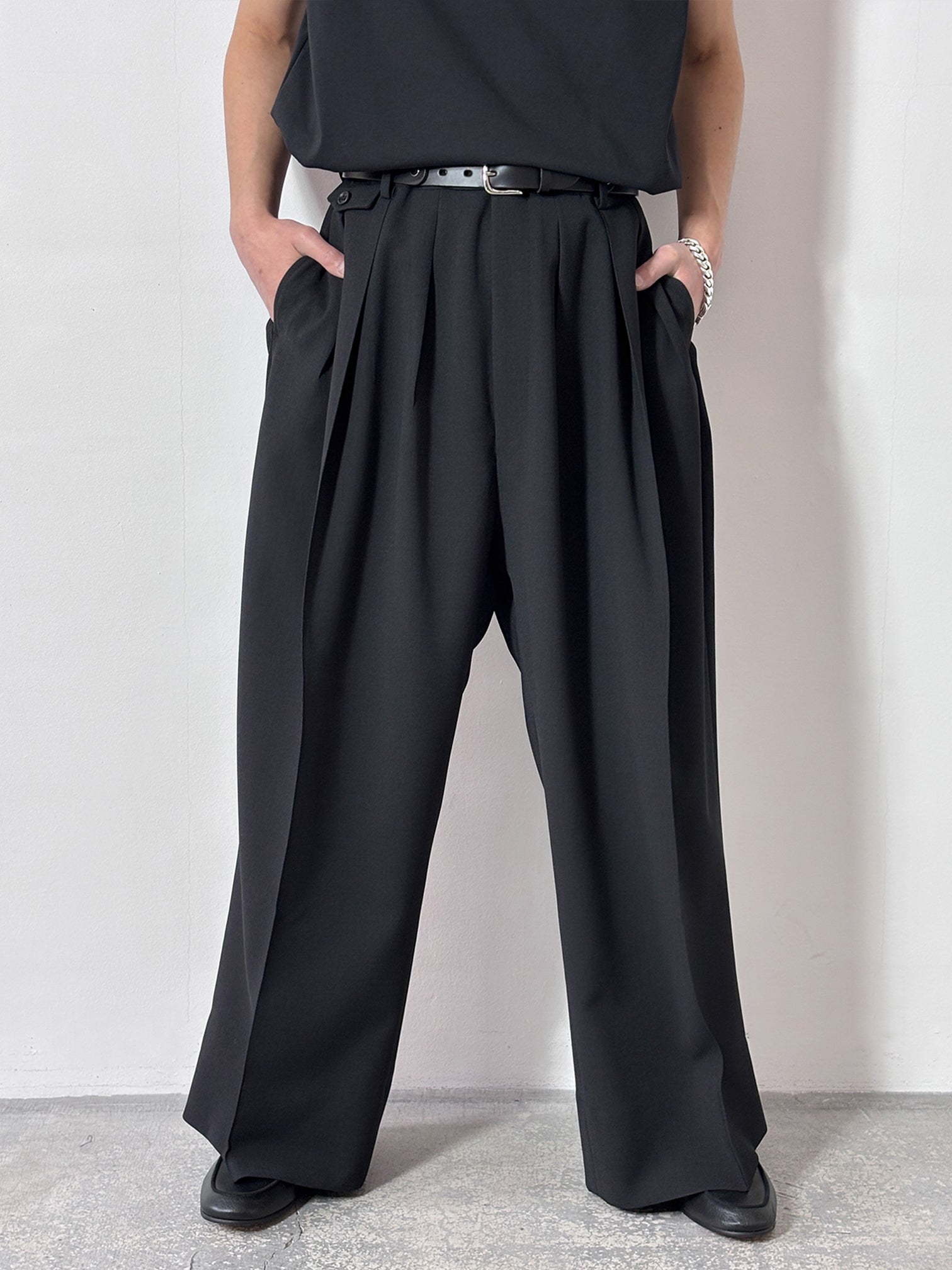 RAINMAKER 黒 HAKAMA TROUSERS Mサイズ RAINMAKER / HAKAMA TROUSERS (BLACK)