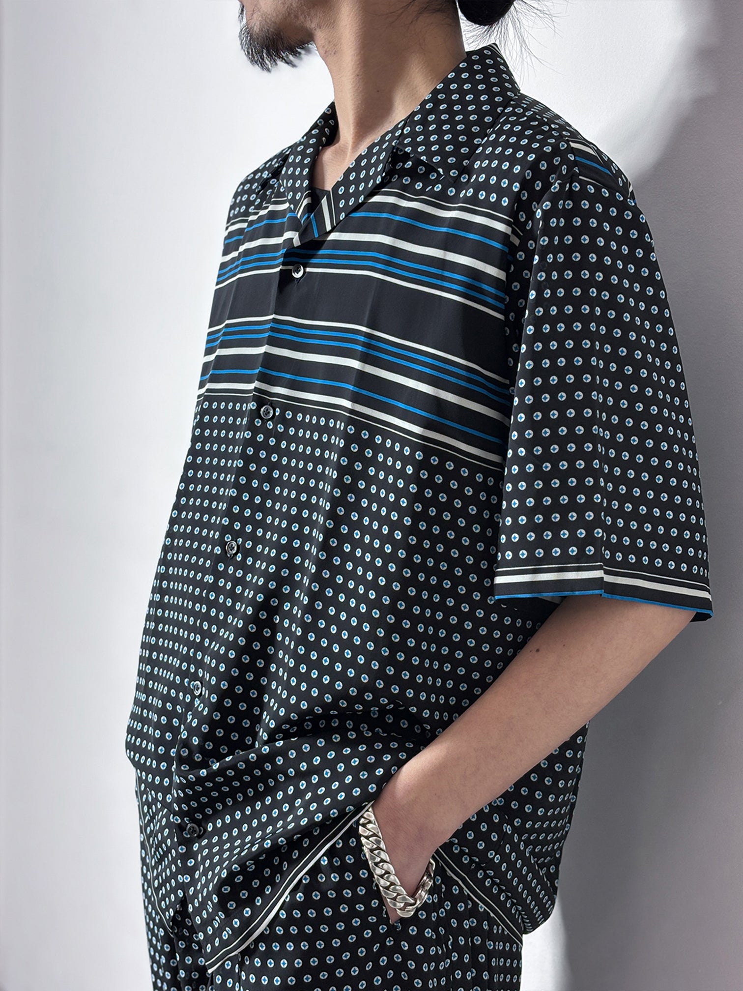 RAINMAKER / OPEN COLLAR SHIRT (PATTERN)