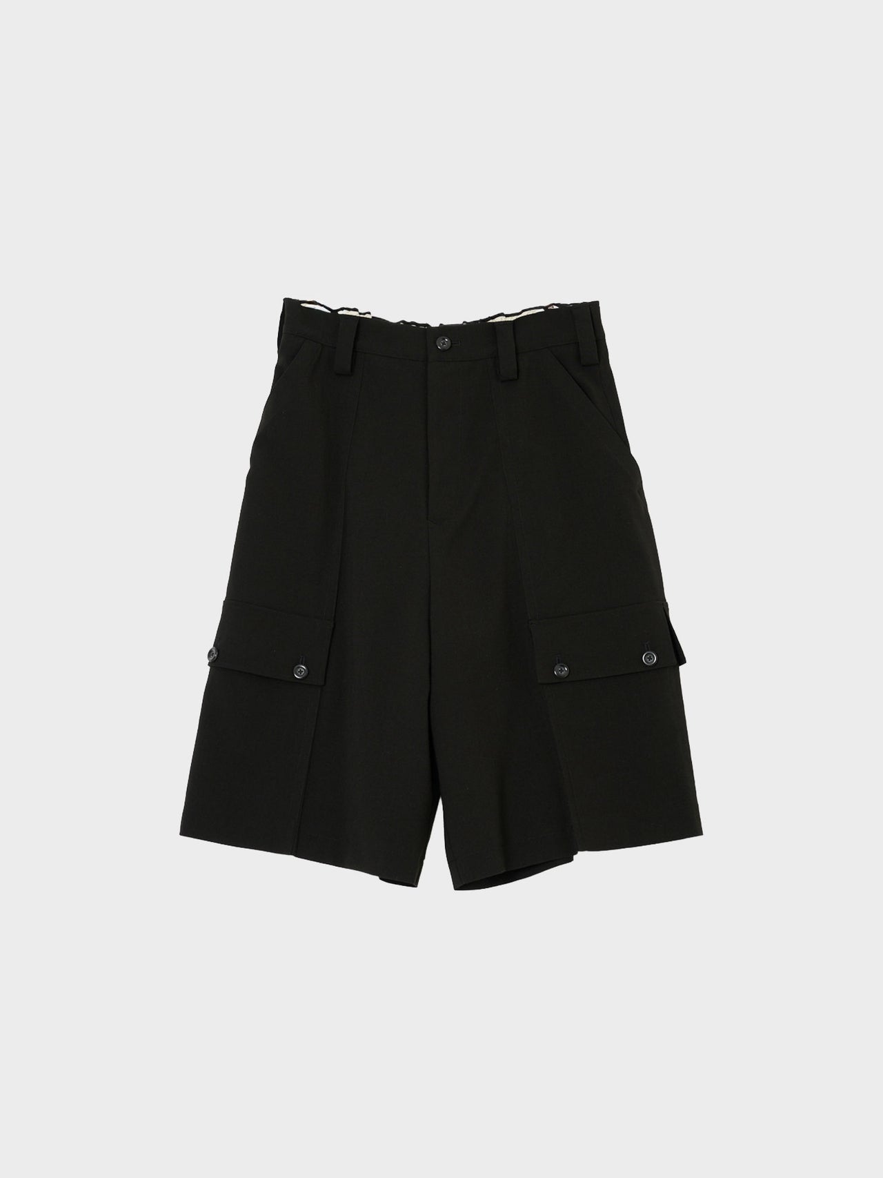 UJOH / REVERSE POCKET HALF PANTS (BLACK)