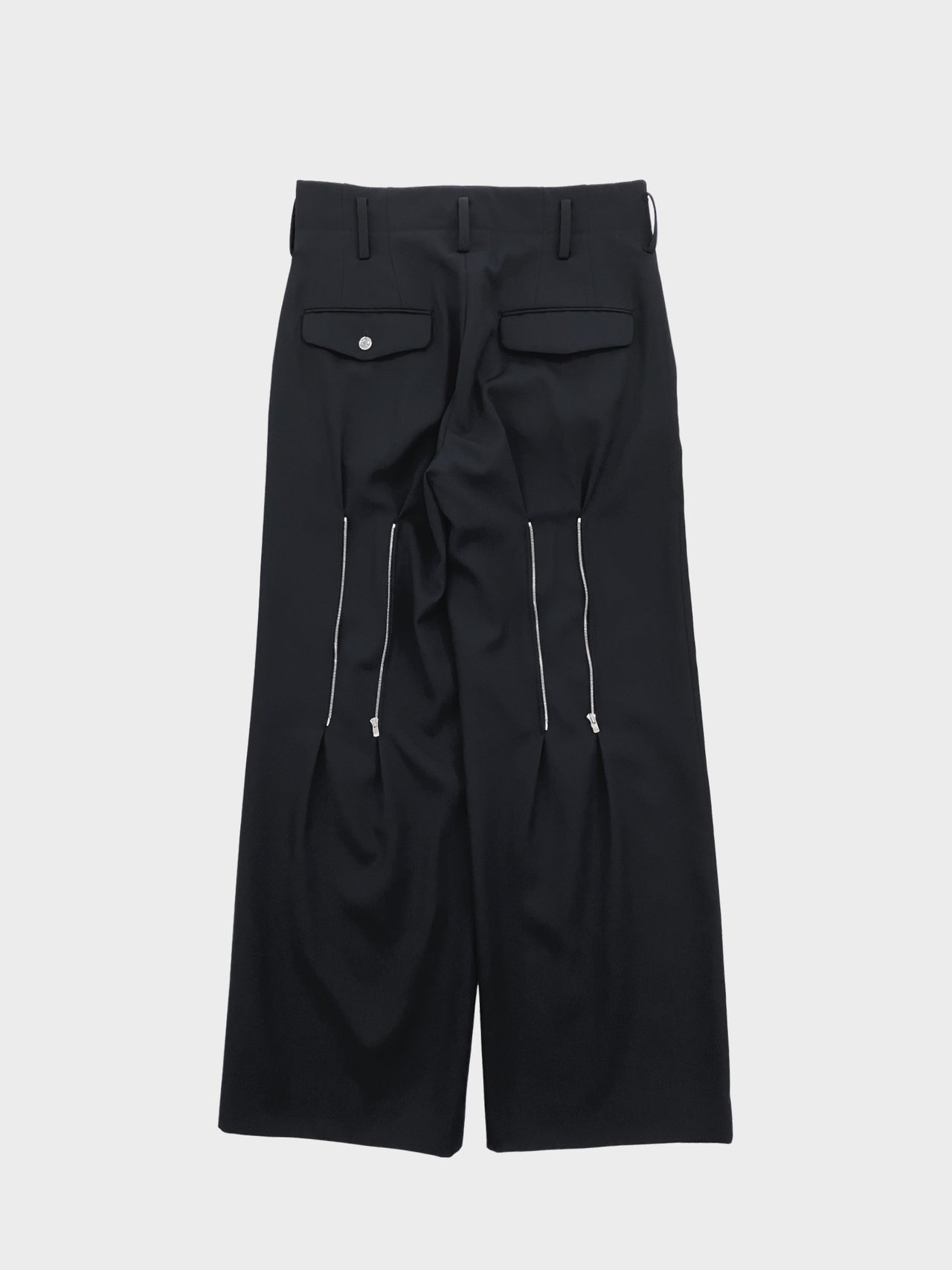 FUMITO GANRYU  / REVERSE TROUSERS (BLACK)