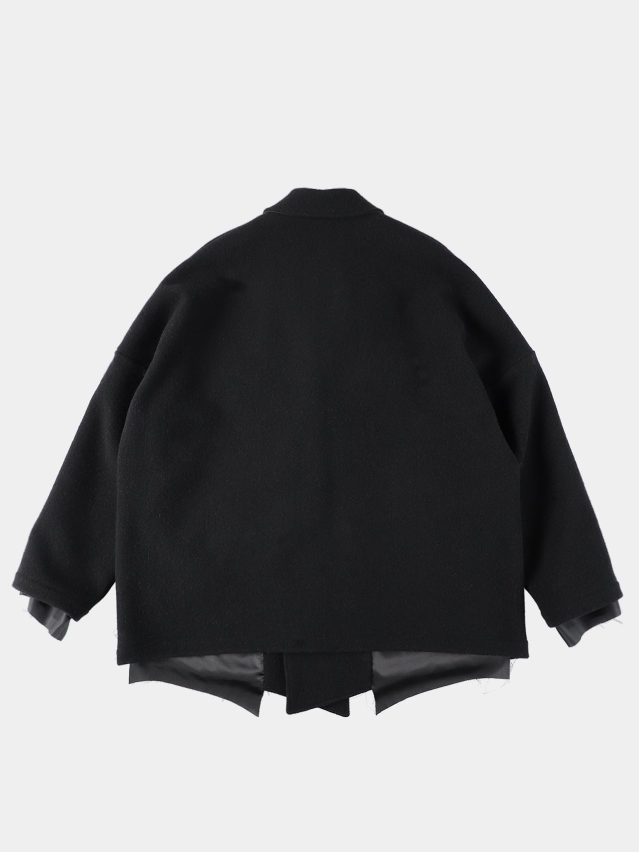 Sulvam / SHORT BROKEN COAT (BLACK)