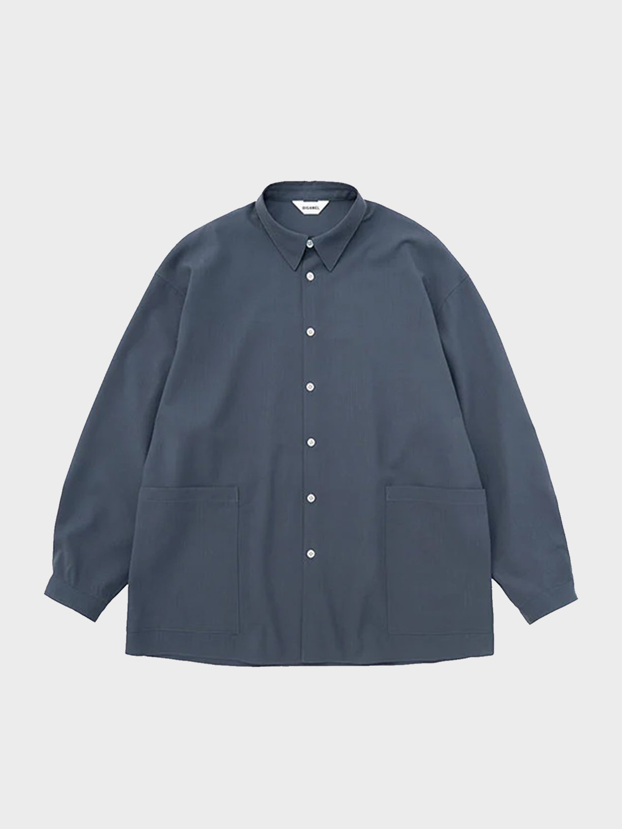 DIGAWEL / SIDE POCKET L/S SHIRT (BLUE GRAY)