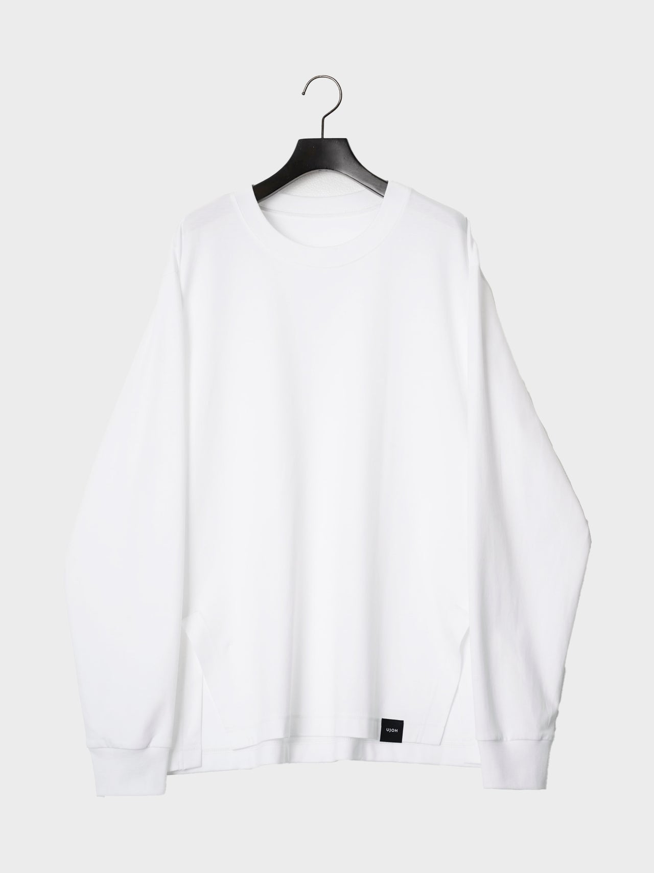 UJOH / SIDE SLIT LONG SLEEVE T (WHITE)