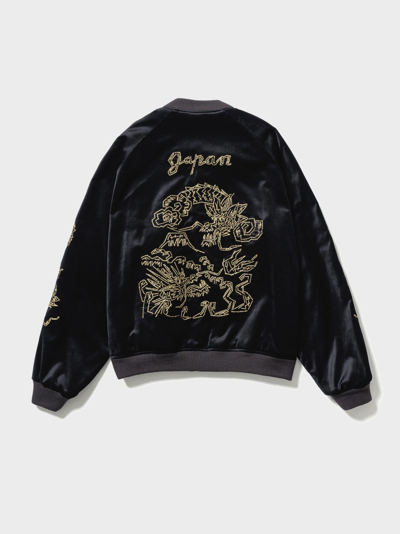 Sasquatchfabrix. / "EASTEND DRAGON" SOUVENIR JACKET (BLACK × BLACK)