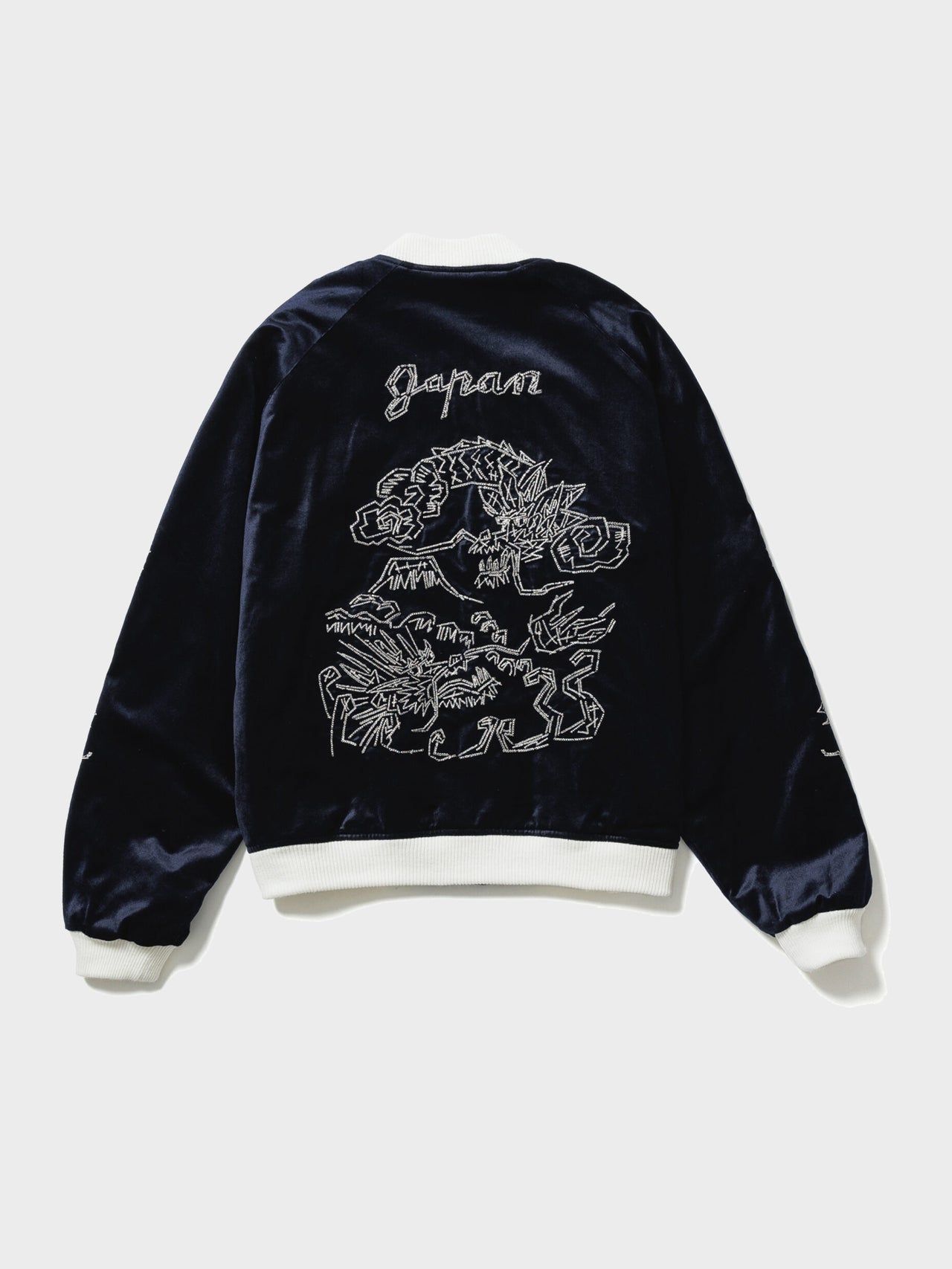 Sasquatchfabrix. / "EASTEND DRAGON" SOUVENIR JACKET (NAVY × D.GREEN)