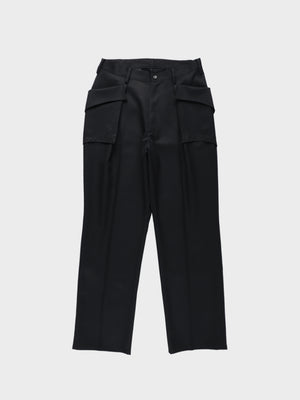 Sulvam / STRAIGHT SLACKS (BLACK)