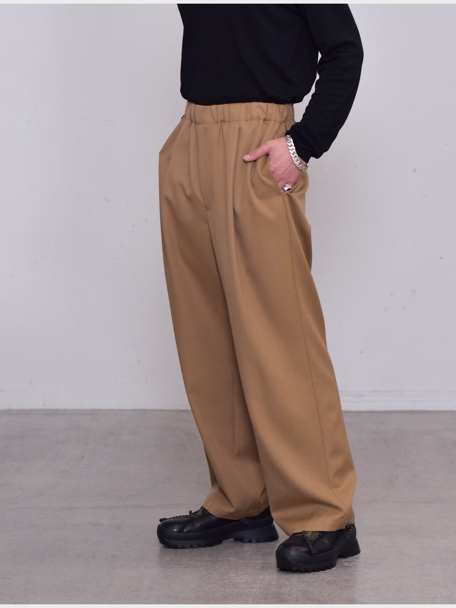 50%OFF】WEWILL / PAJAMA TROUSERS (CAMEL)