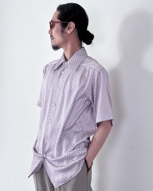 【4月18日(土)12:00販売開始】SOSHIOTSUKI / DETACHABLE SHOULDER PAD SHIRT (PURPLE PATERN)
