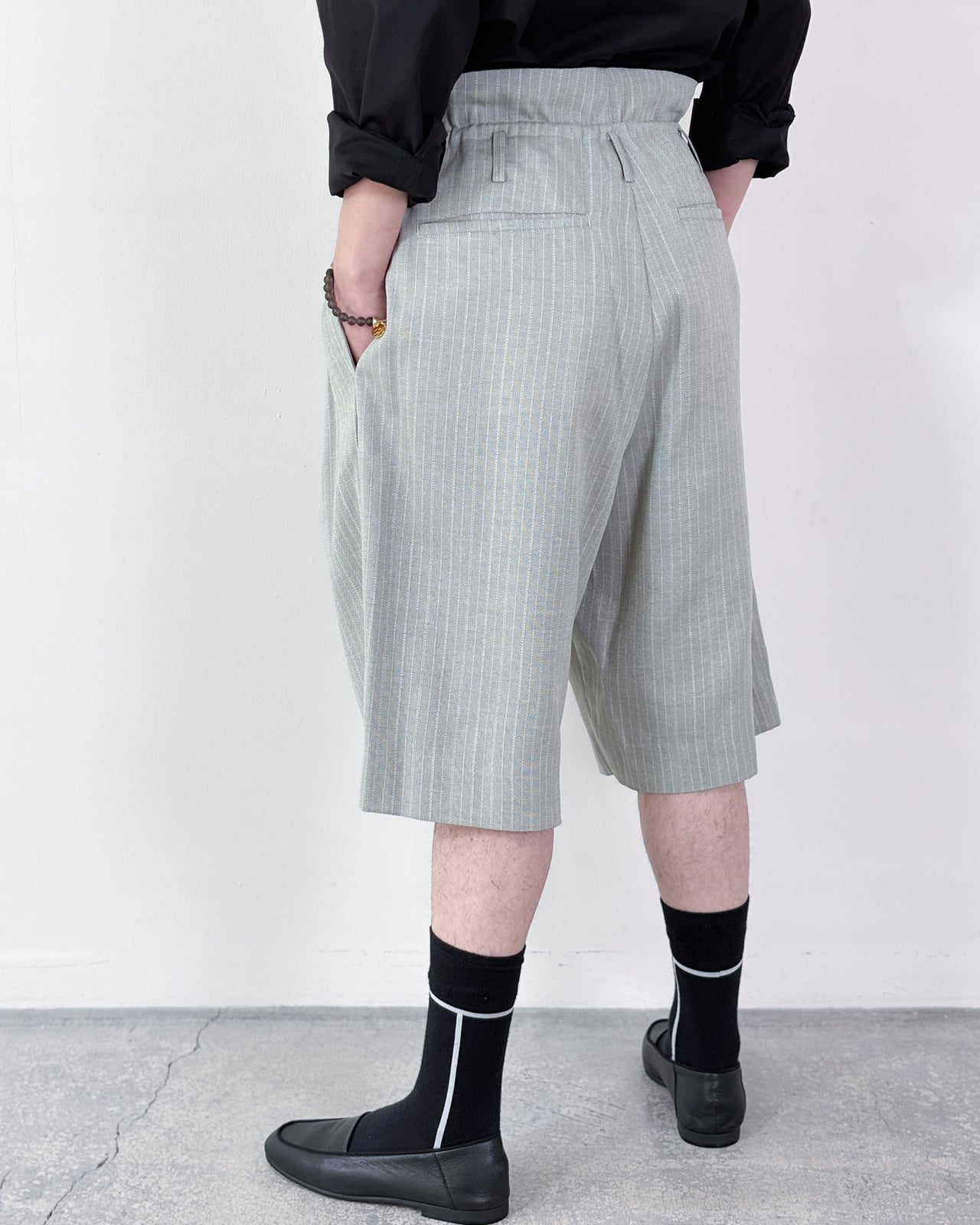 【4月18日(土)12:00販売開始】SOSHIOTSUKI / BUBBLE WAIST SHORTS (LIGHT GREY)