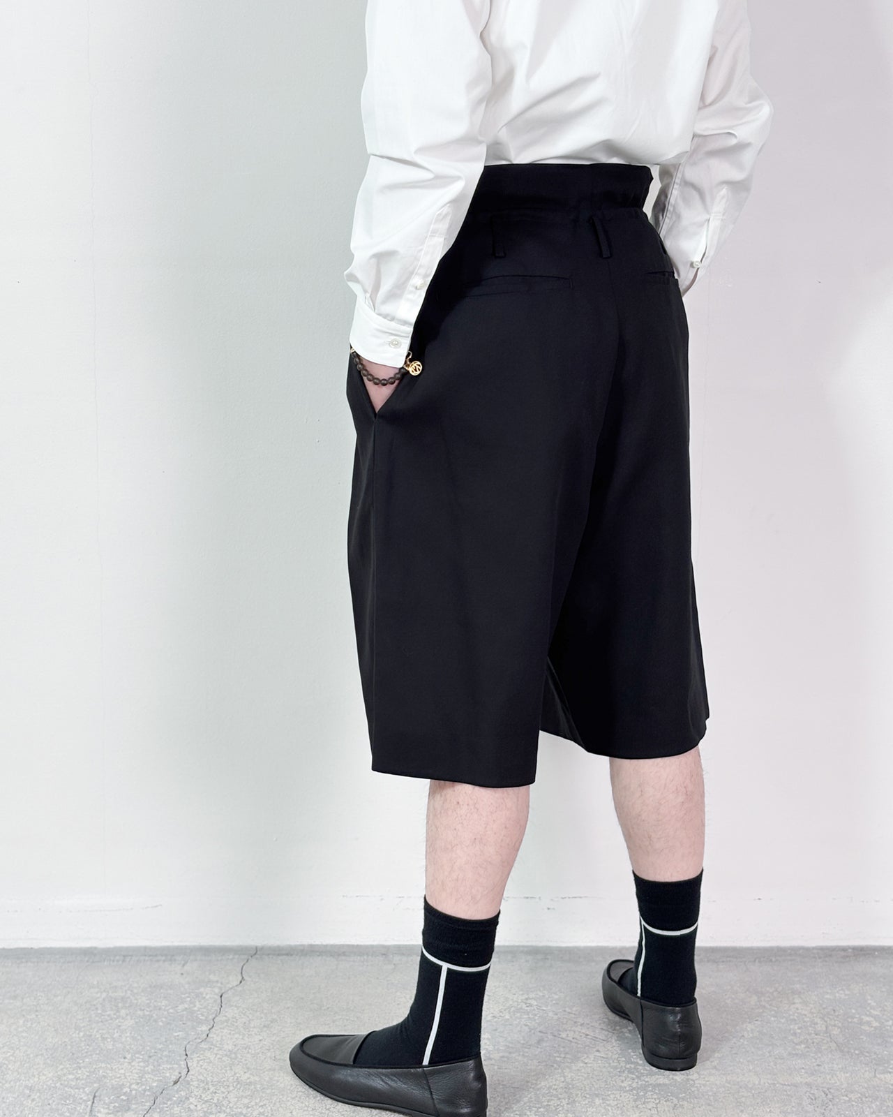 【4月18日(土)12:00販売開始】SOSHIOTSUKI / BUBBLE WAIST SHORTS (CHARCOAL GREY)