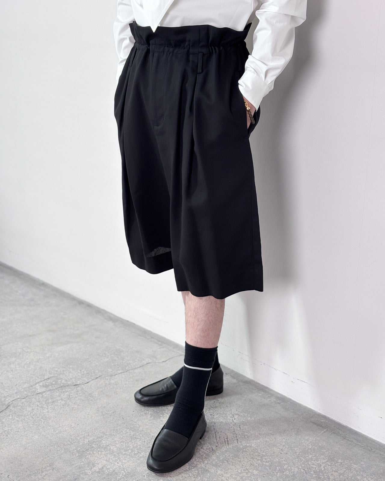 【4月18日(土)12:00販売開始】SOSHIOTSUKI / BUBBLE WAIST SHORTS (CHARCOAL GREY)