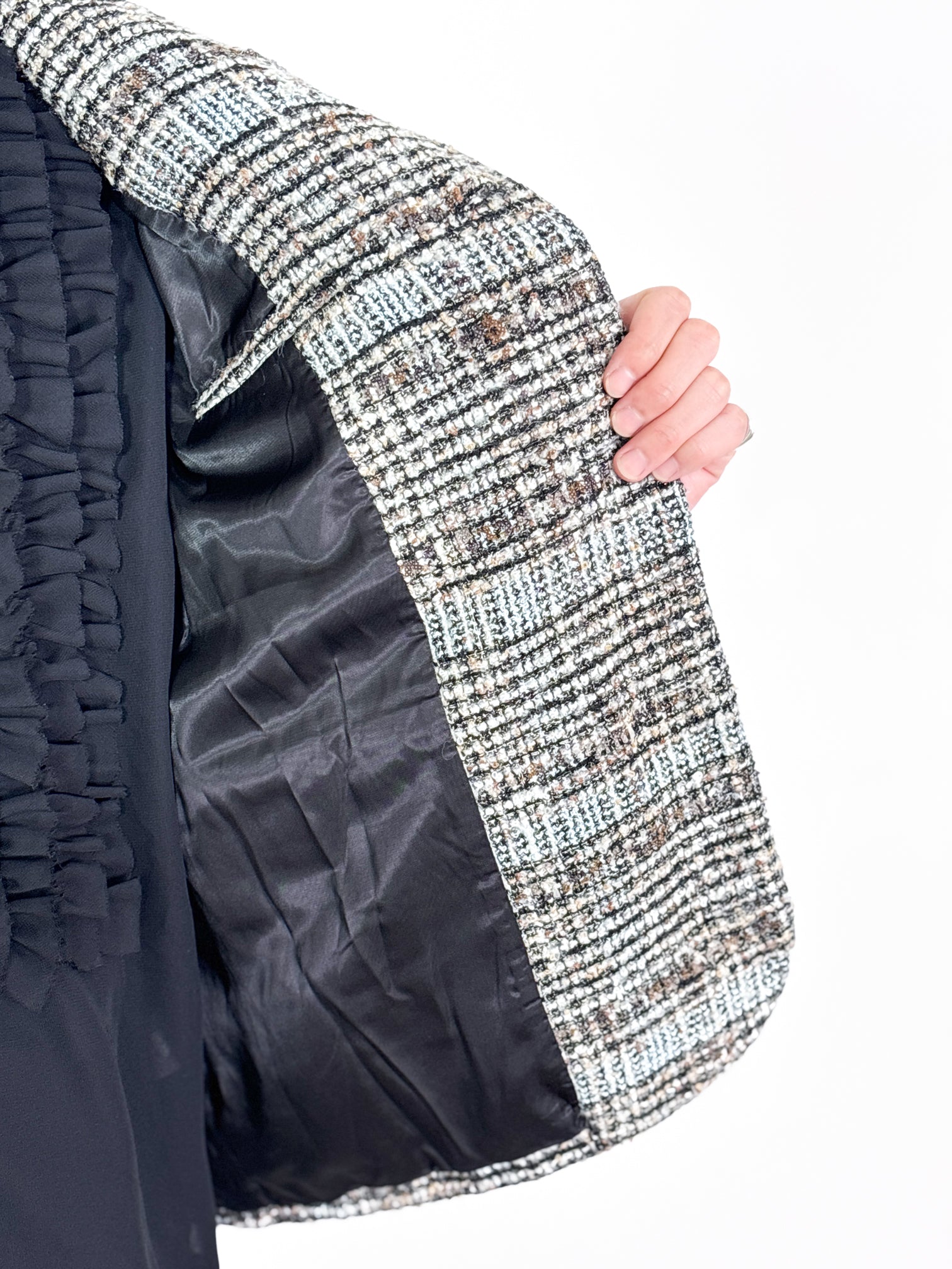 VIVIANO ツイードジャケット定価13万 VIVIANO / MELANGE TWEED JACKET (MULTI)