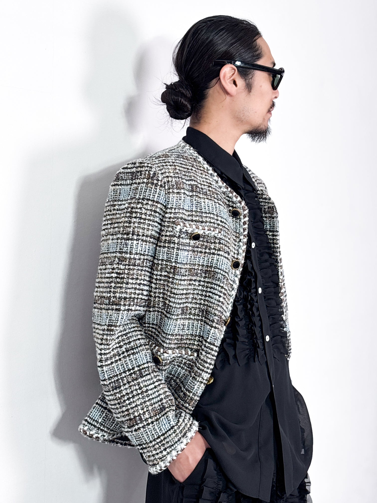 VIVIANO ツイードジャケット定価13万 VIVIANO / MELANGE TWEED JACKET (MULTI)
