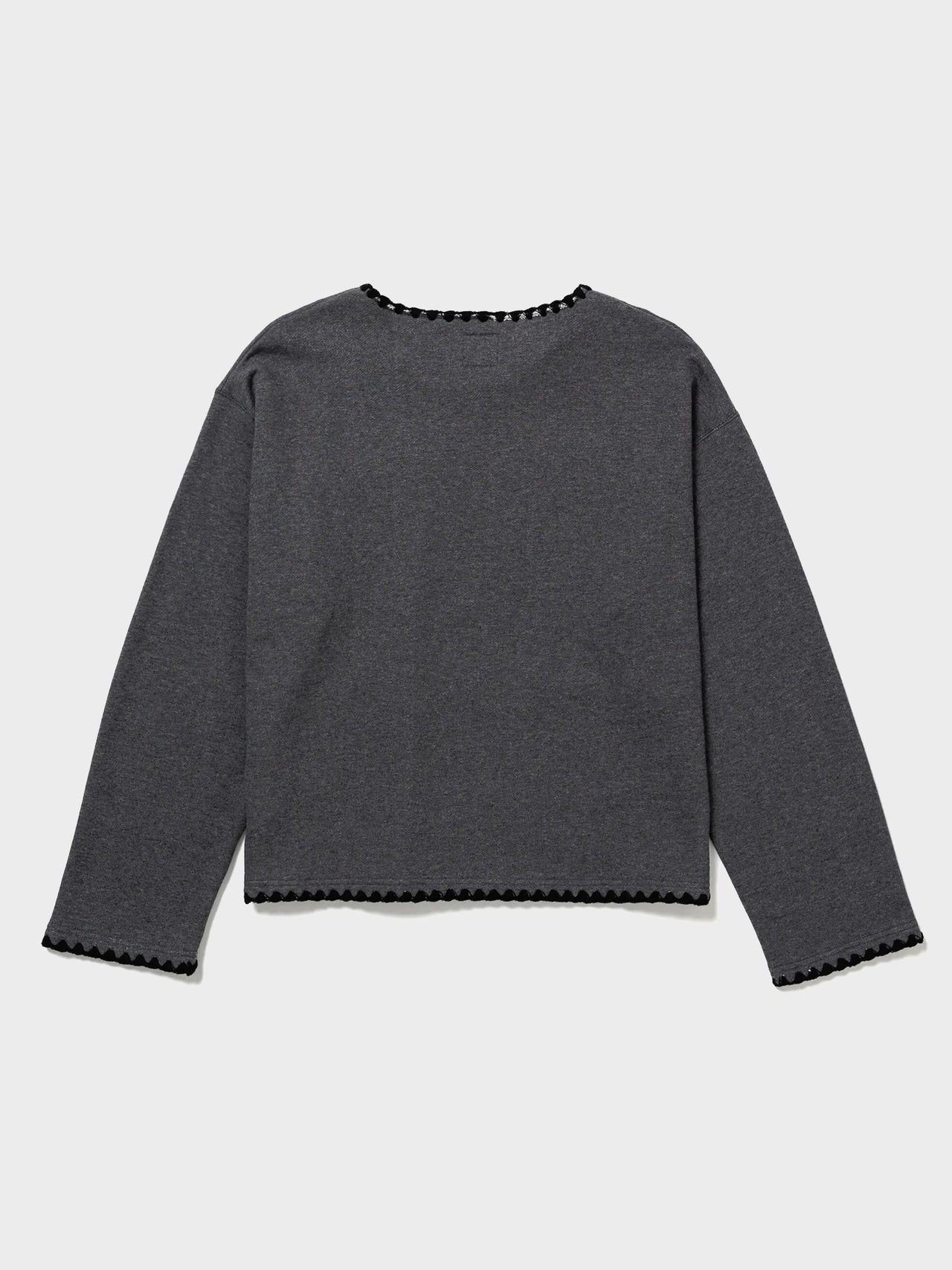 Sasquatchfabrix. / SWEAT CARDIGAN “CH○NEL” (ASH CHARCOAL)