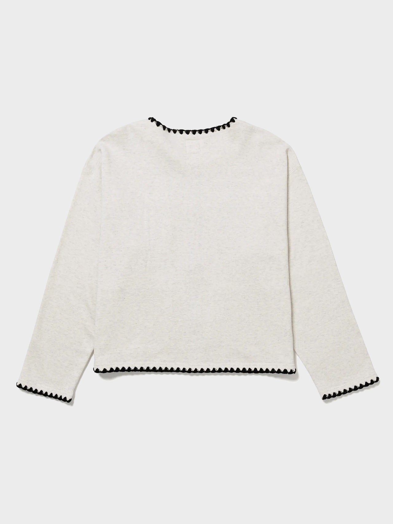 Sasquatchfabrix. / SWEAT CARDIGAN “CH○NEL” (OATMEAL)